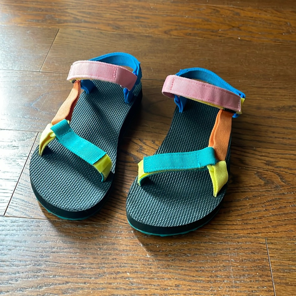 Teva Kids Multicolor Strap Sandals - Pink, Blue, Teal, Orange, Yellow